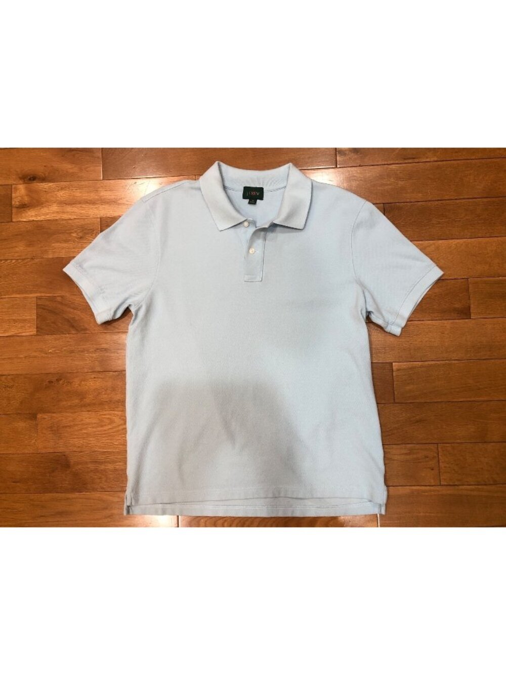 J Crew Oarsman Light Blue Short Sleeve Polo Collegiate Preppy Coastal Size M